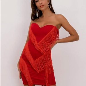 Red Fringe Dress